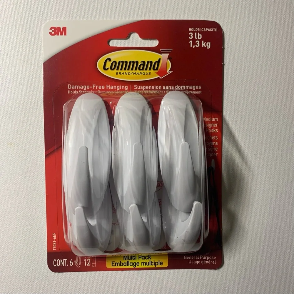 Command white stick on hangers